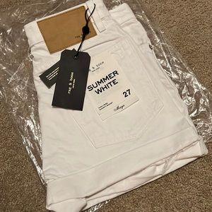Rag and Bone denim white shorts